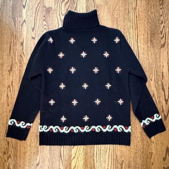 Nordic style wool Eagle's Eye sweater size S - Picture 2 of 3